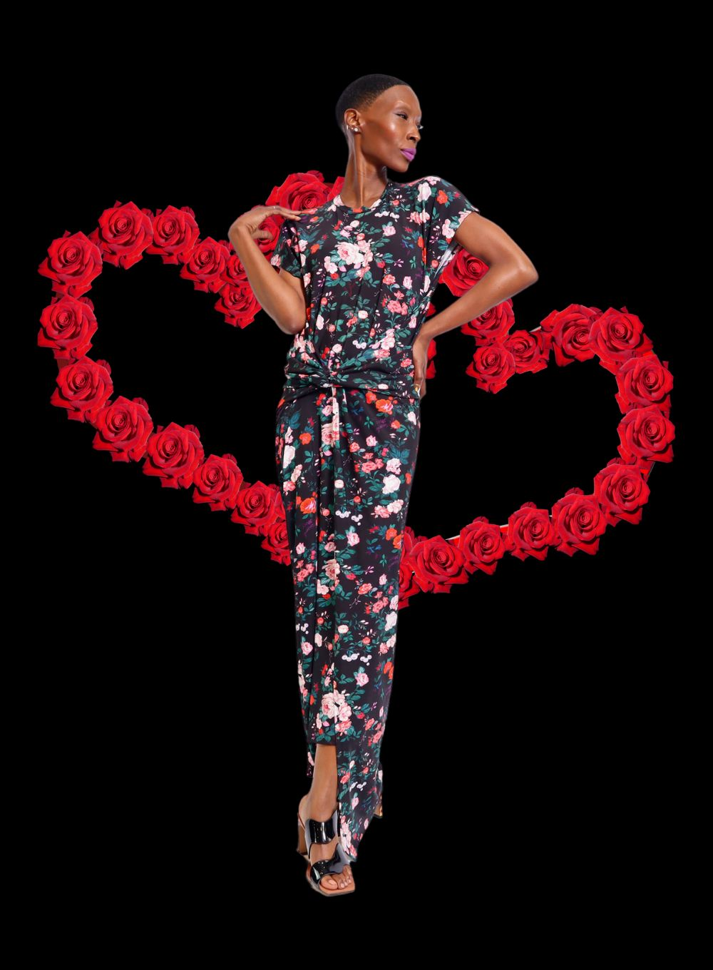 VALENTINES DAY COLLECTION IMAGE: PACO RABANNE FLORAL DRESS