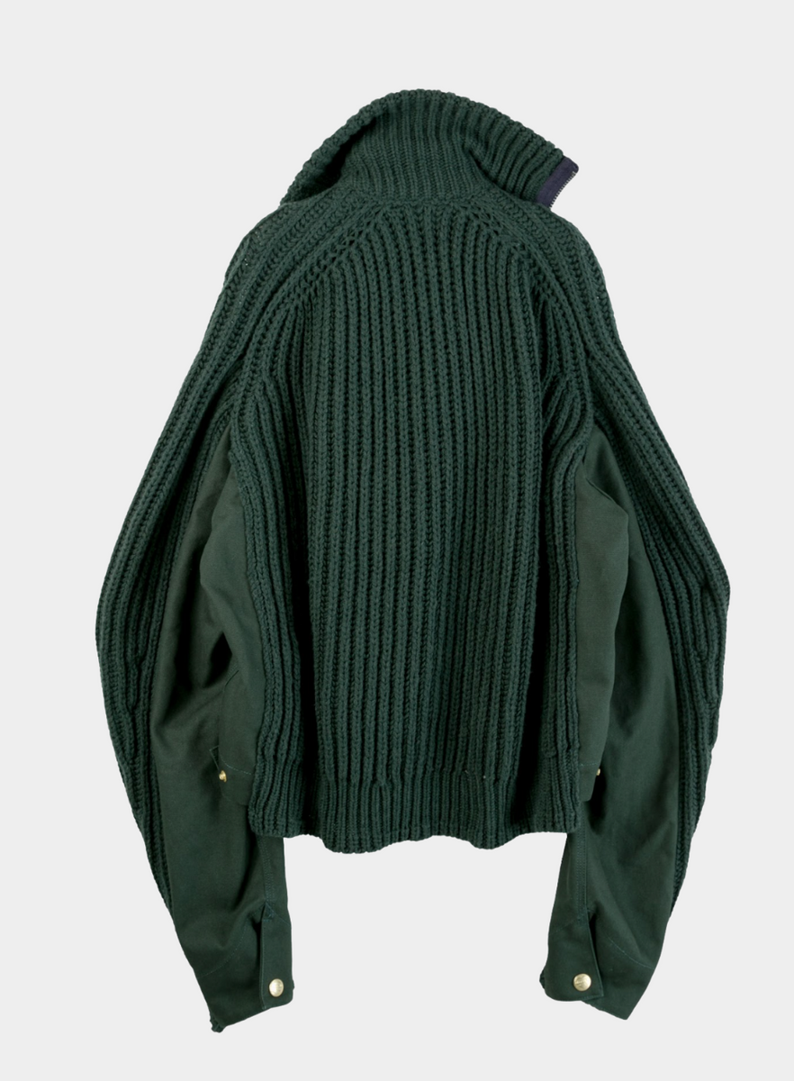 SACAI | Green Carhartt Wip Duck Wool Knit Blouson – Joan Shepp SACAI | Green Carhartt Wip Duck Wool Knit Blouson – Joan Shepp