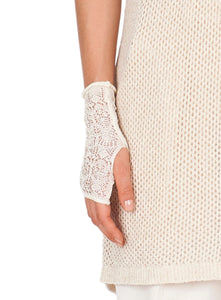 ISABEL BENENATO | Shiny Short Lace Gloves