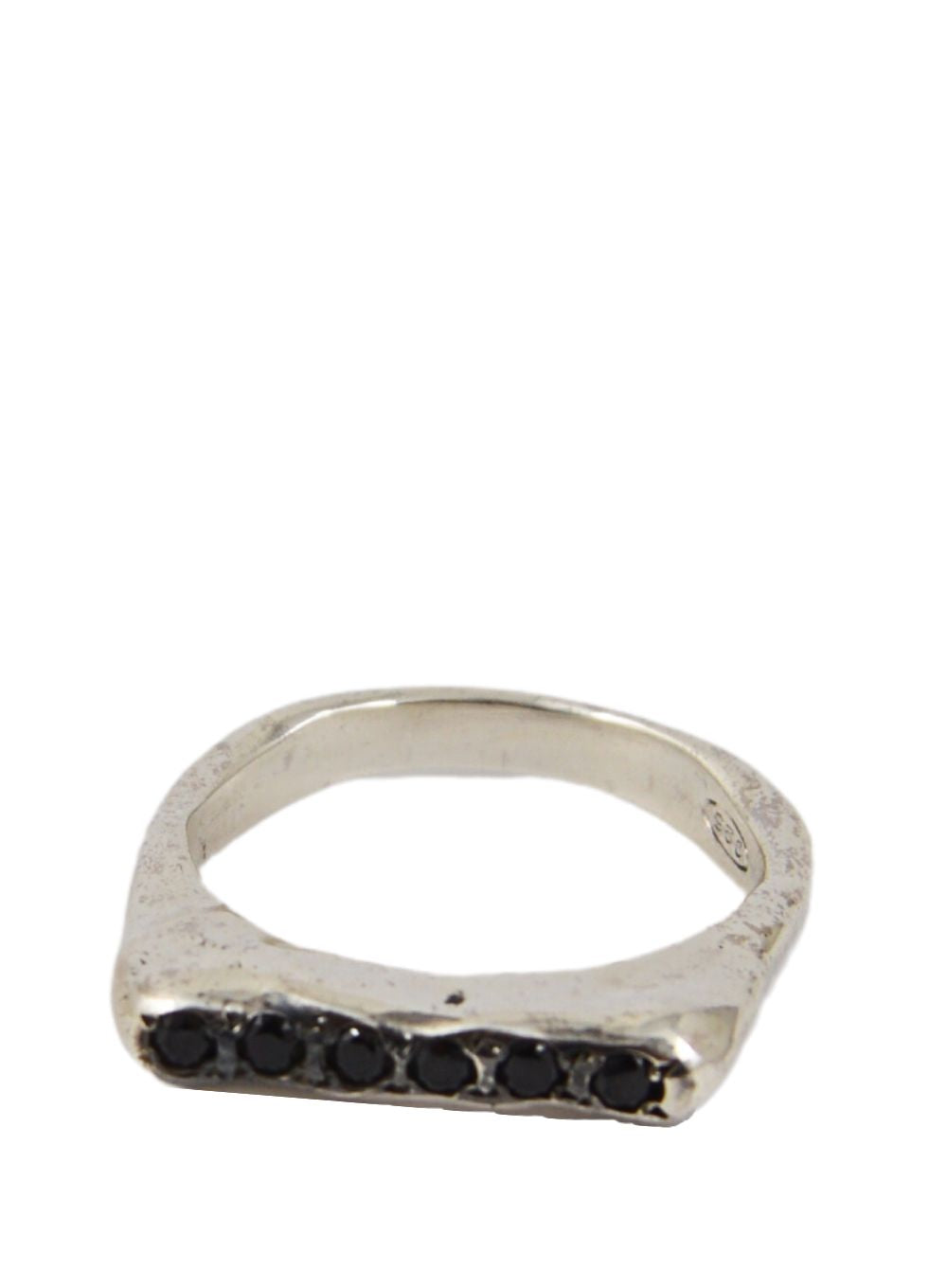 ROSA MARIA | Sterling Silver Ring With Black Diamonds