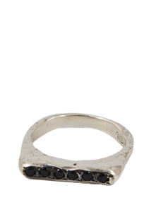 ROSA MARIA | Sterling Silver Ring With Black Diamonds