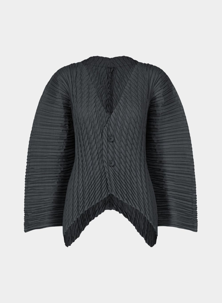 pleatsplease issey miyake カーディガン ISSEY MIYAKE | Unfurling Pleated Cardigan – Joan Shepp