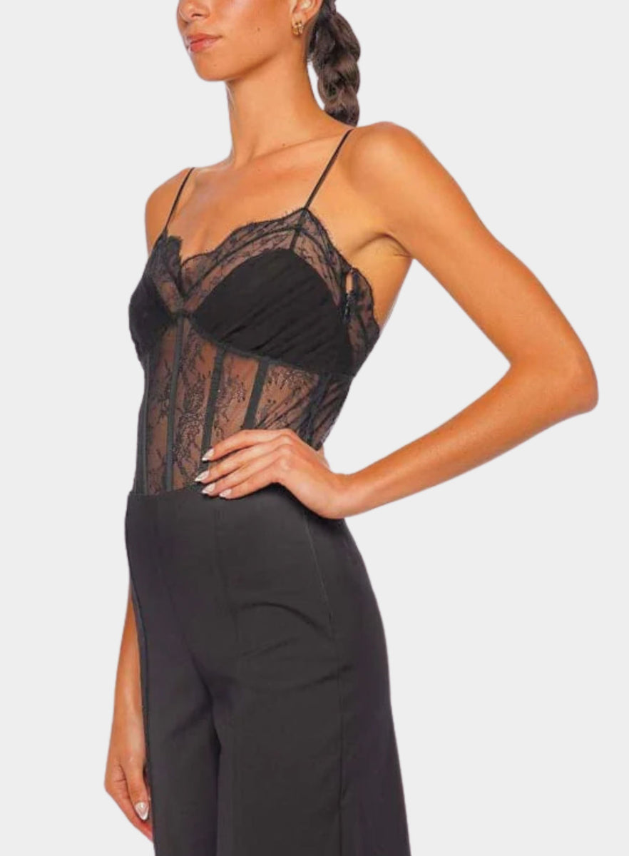 SIMKHAI | Angelina Lace Bustier Bodysuit – Joan Shepp