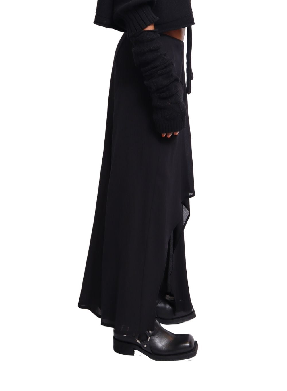 YOHJI YAMAMOTO | Asymmetrical Layered Midi Skirt