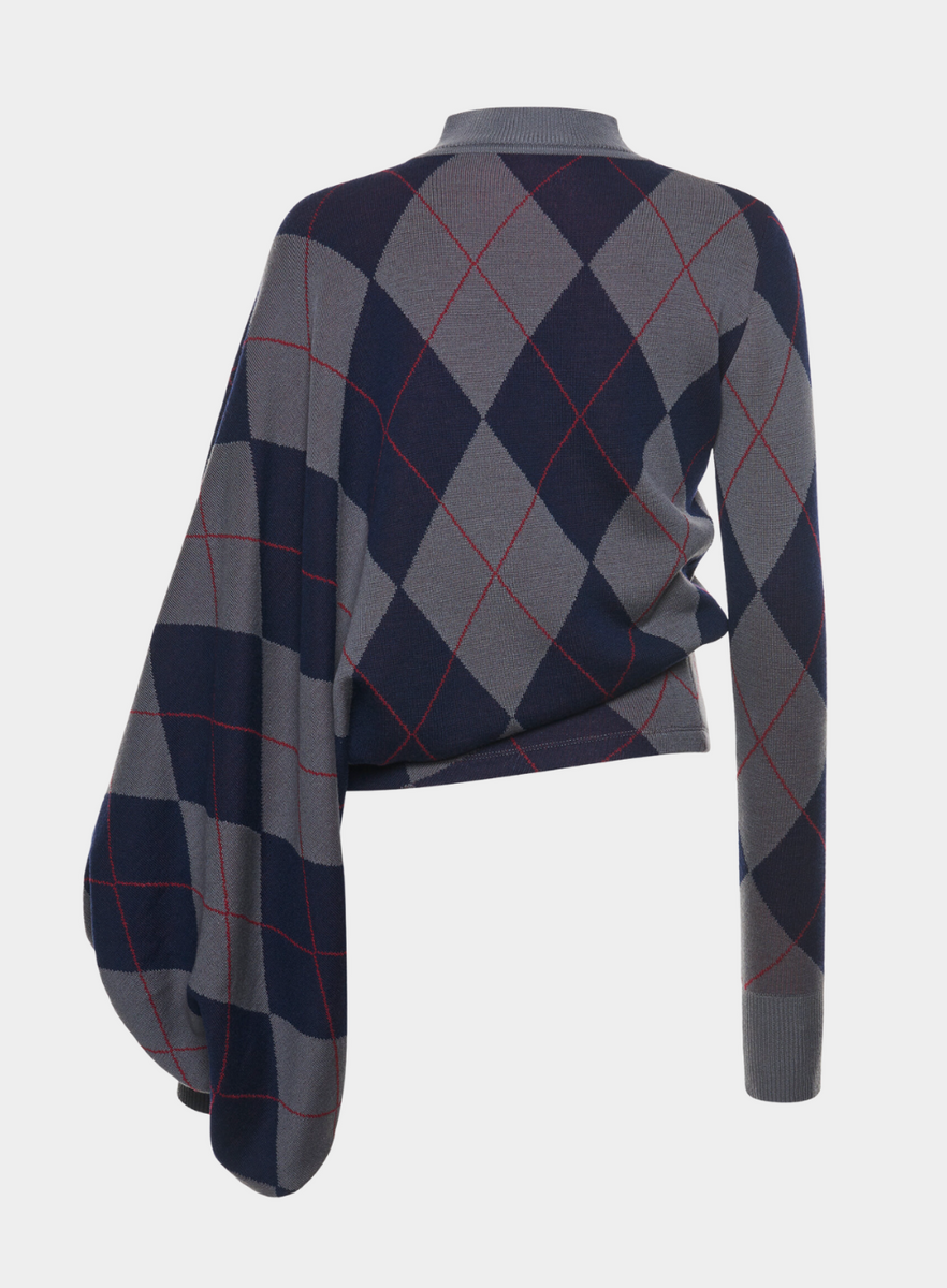 トップス THETOE Marien Argyle Knit 新品未使用】THE TOE Marien Argyle Knit 【公式通販】