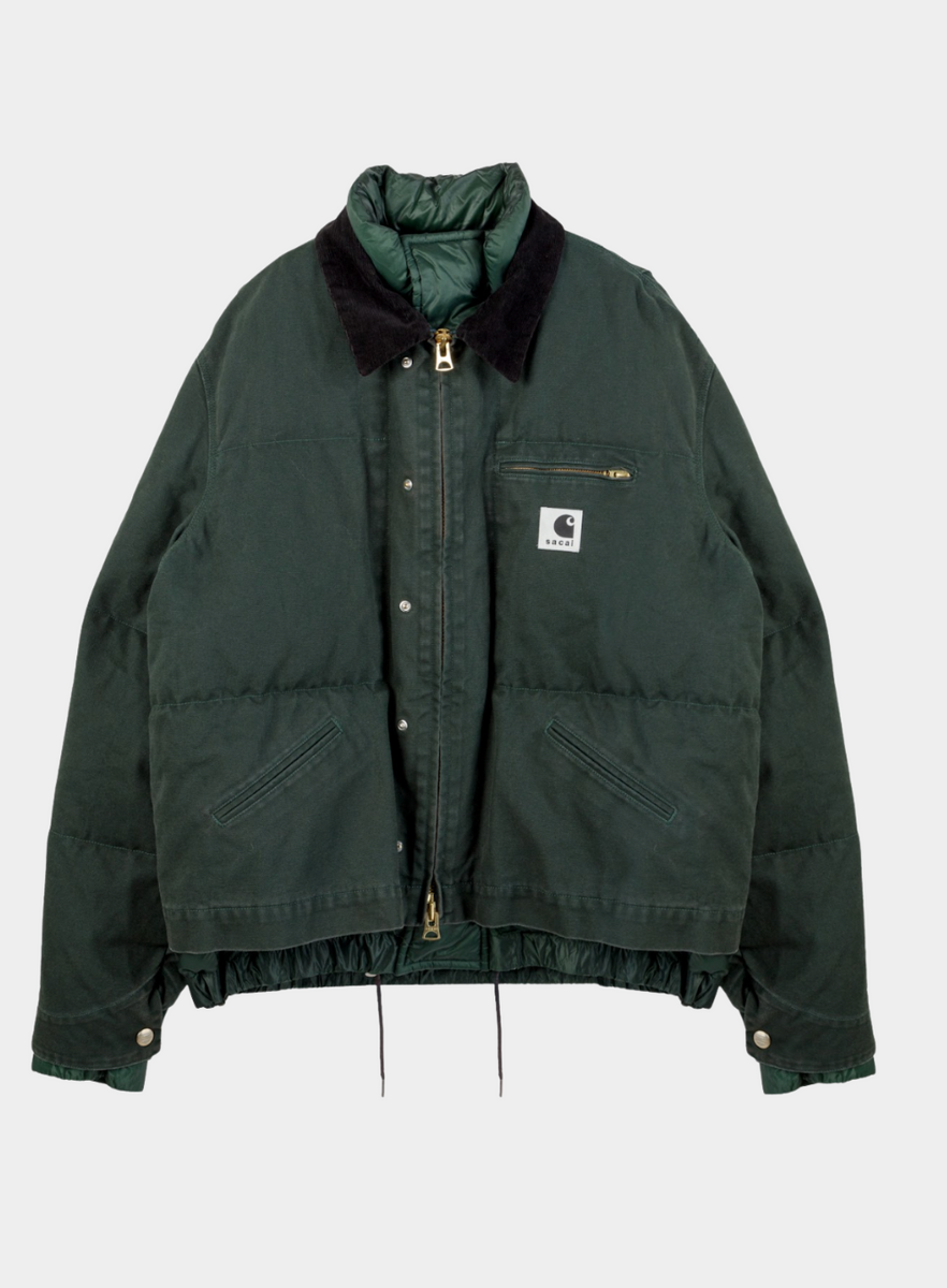 さ*い様 Carhartt WIPダークグリーン ジップアップジャケット M SACAI | Green Carhartt Wip Washed Duck Puffer Jacket – Joan Shepp