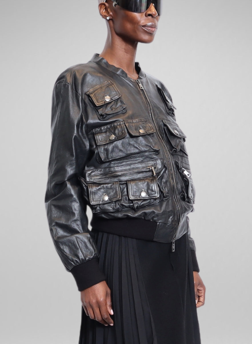 ジャケット・アウター GIORGIO BRATO Dyed Leather ZipUp Blouson GIORGIO BRATO | All The Pockets Jacket – Joan Shepp