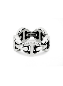 HOORSENBUHS | Dame Classic Tri-Link Ring in Sterling Silver