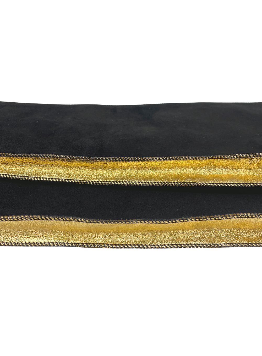 PORTOLANO | Black & Gold Suede Gloves