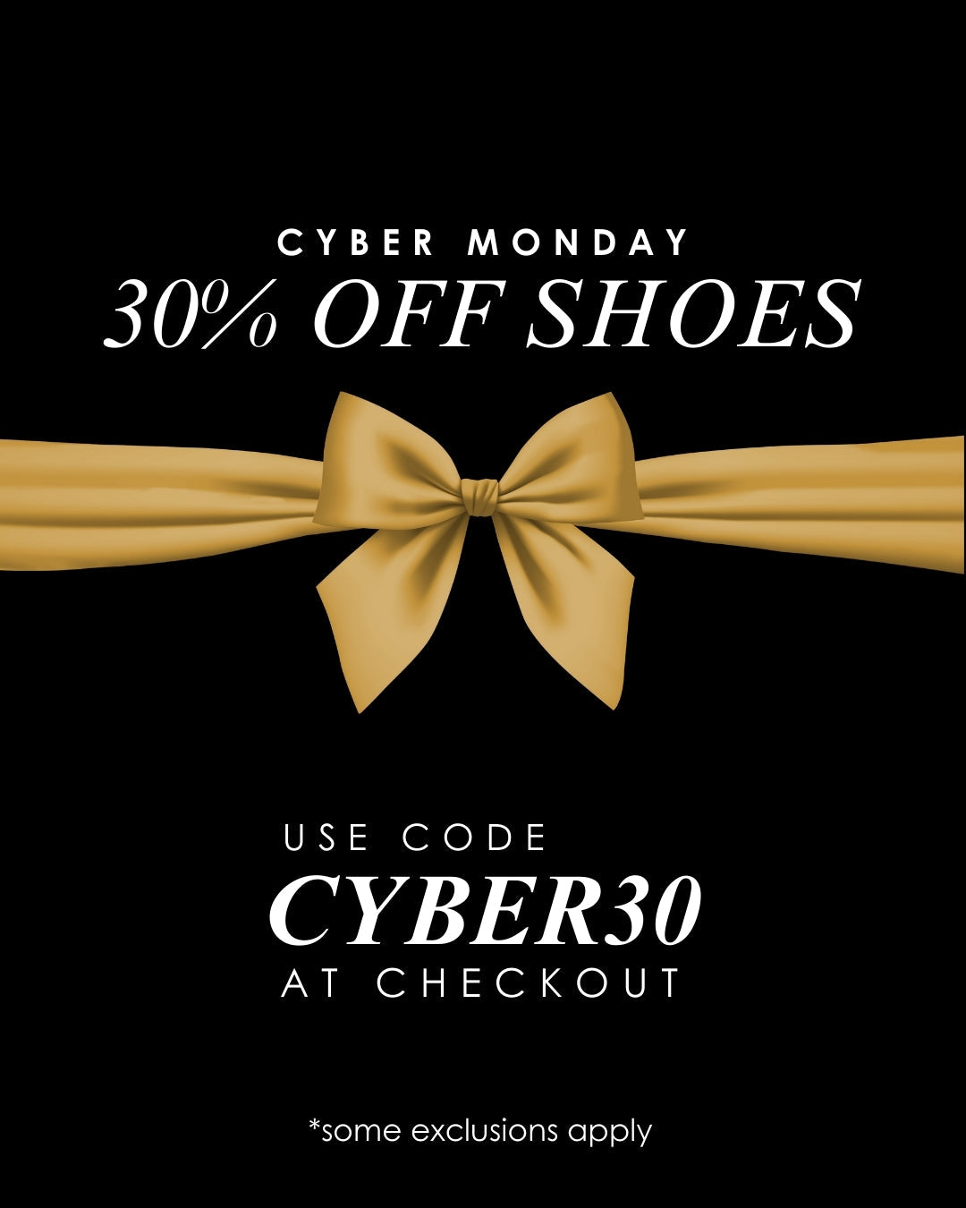CYBER MONDAY SALE 30% OFF ALL DESIGNER SHOES, LUXURY SALE FROM GOLDEN GOOSE, RICK OWENS, AND MORE