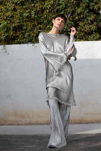 JAGA FALL 22 COLLECTION IMAGE: Products Featured: Jaga Brie Dress, Jaga Milano Pants