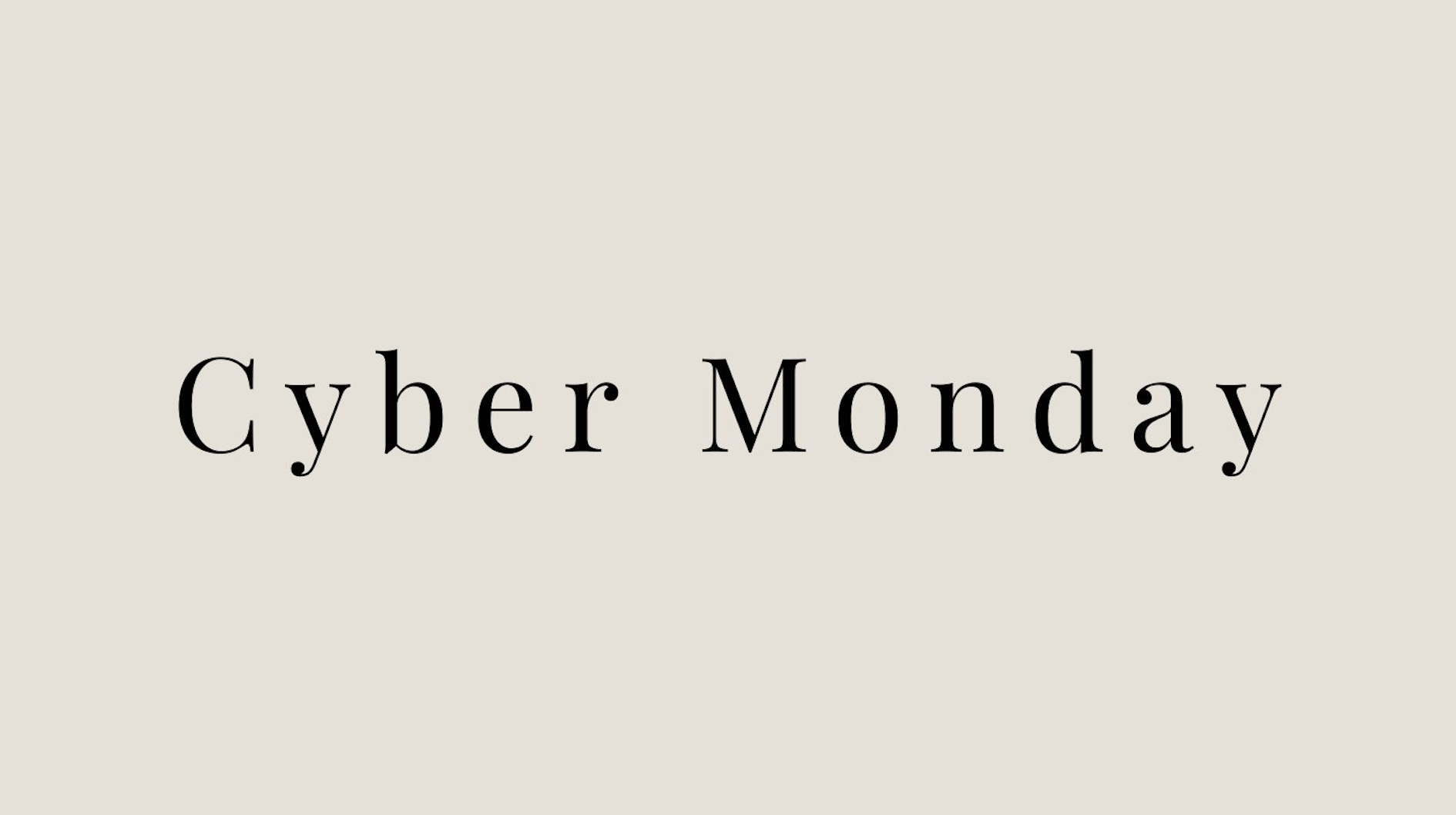 Cyber Monday Sale