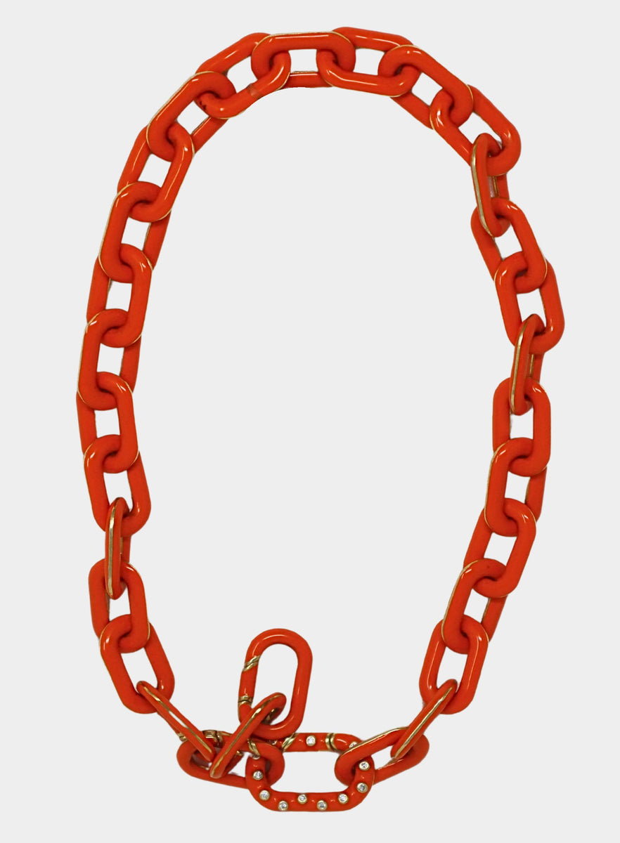 ROYAL NOMAD | Elizabeth Chain Hermes Orange – Joan Shepp