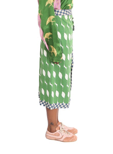 DRIES VAN NOTEN | Fluid Stretch Silk Printed Skirt