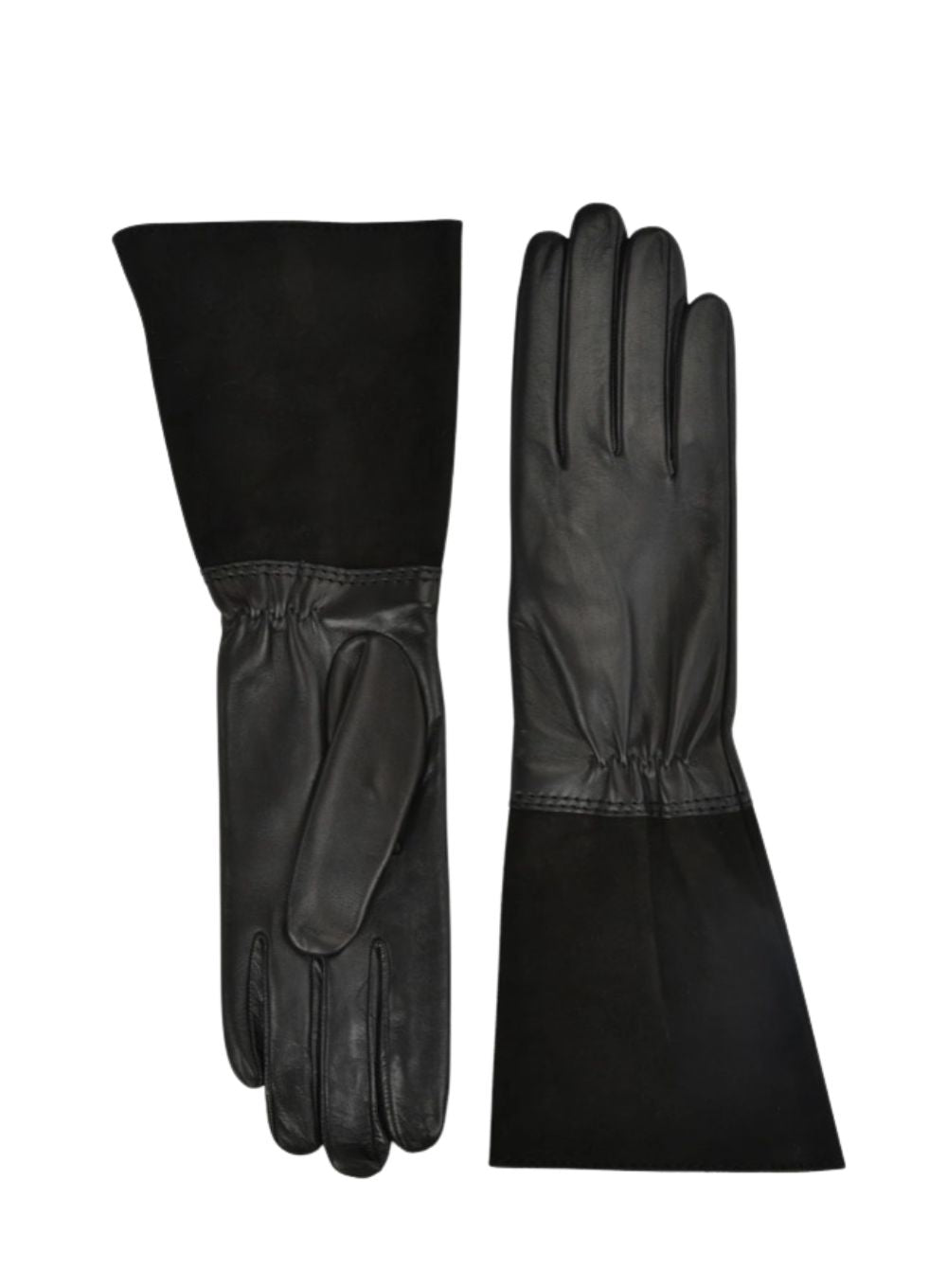 CAROLINA AMATO | Leather & Suede Gauntlet Gloves