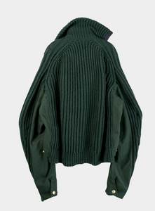 sacai グリーン　ペプラム　ニット SACAI-Knitwear-Pullovers-551 – 10corsocomo