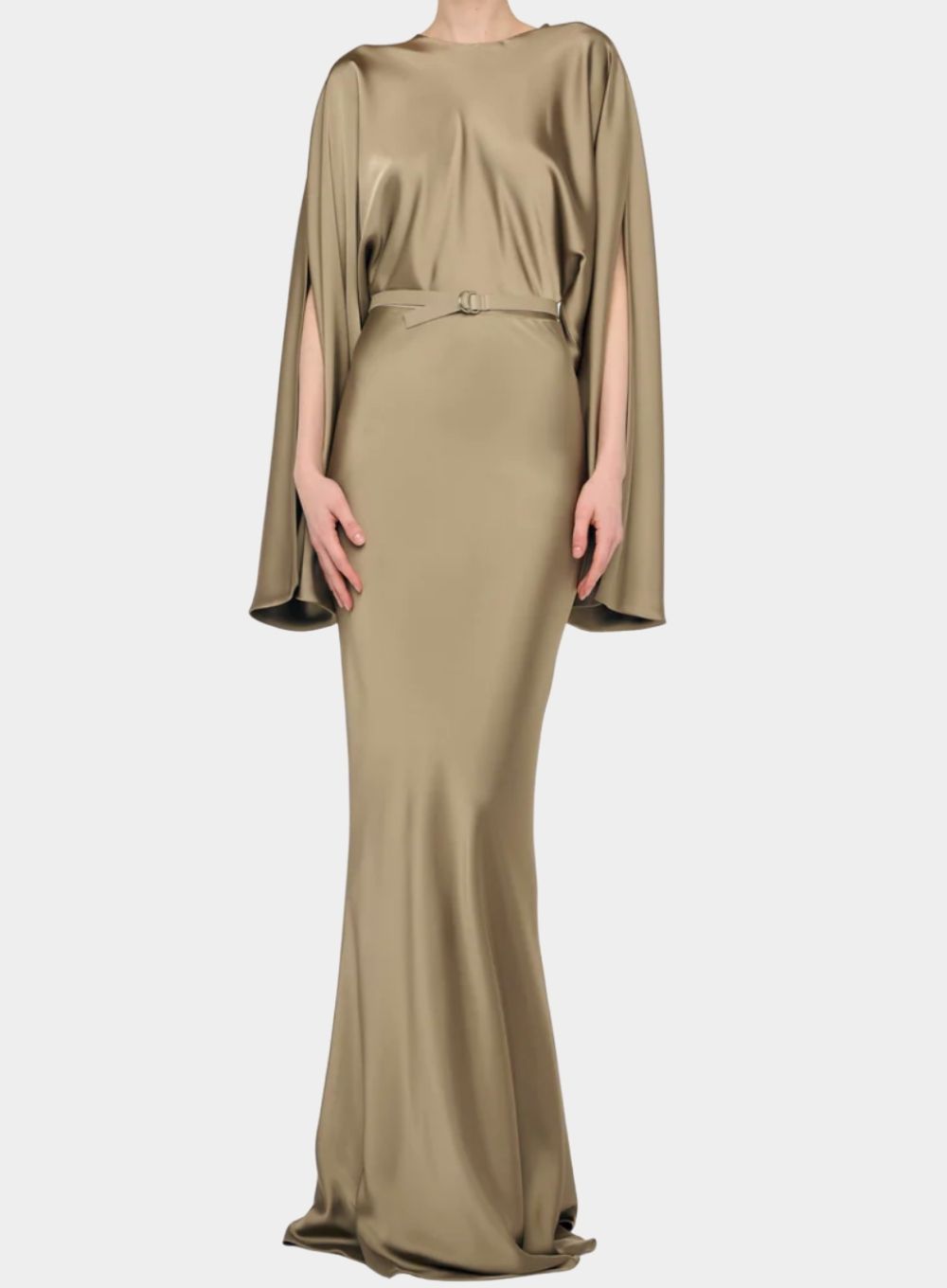 NORMA KAMALI | Reverse Obie Gown with Long Sleeve