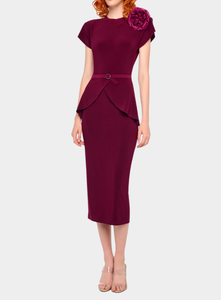 strapless open back dress Love Bonito Mauve Purple Peplum Dress