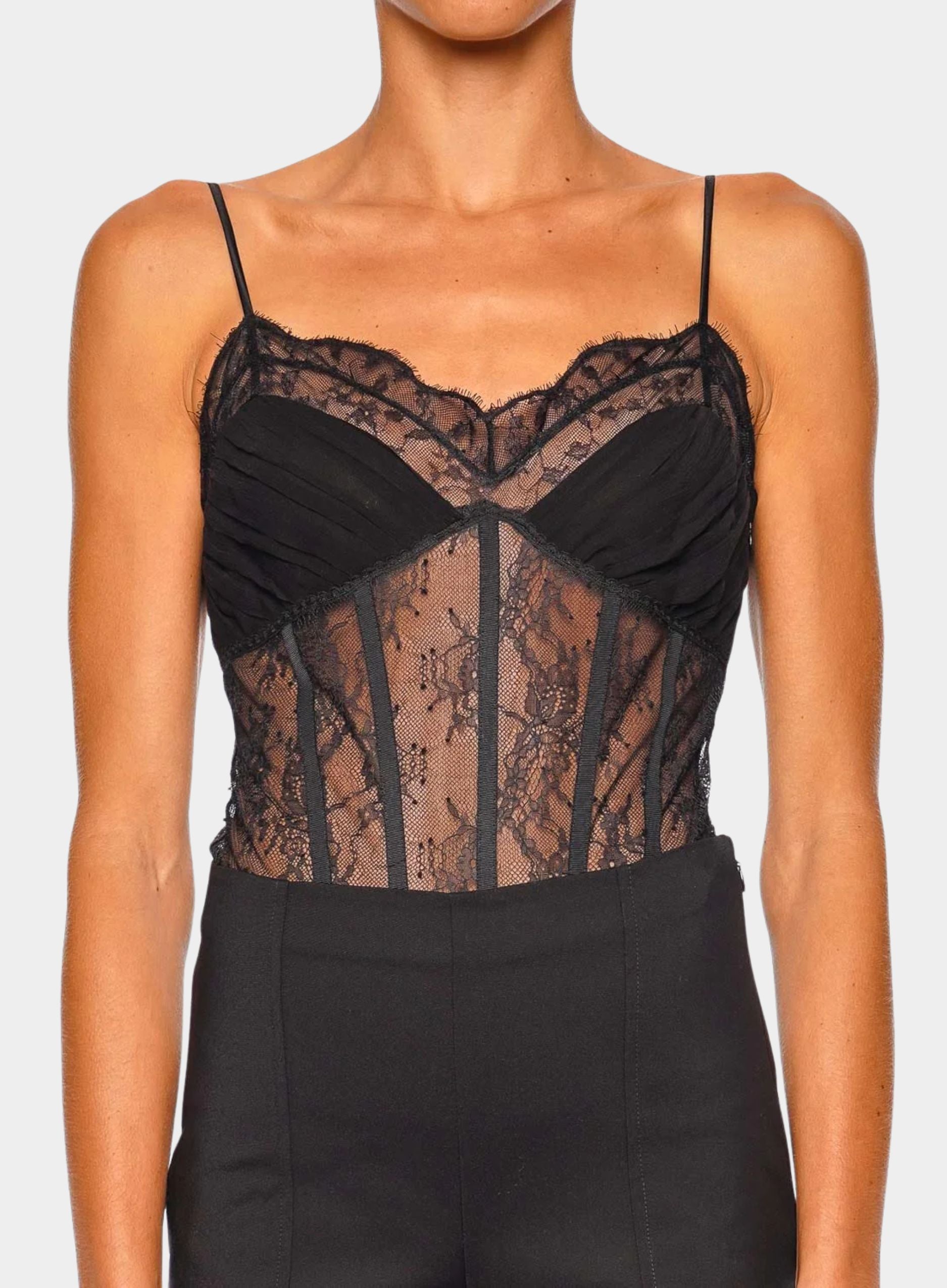 SIMKHAI | Angelina Lace Bustier Bodysuit – Joan Shepp