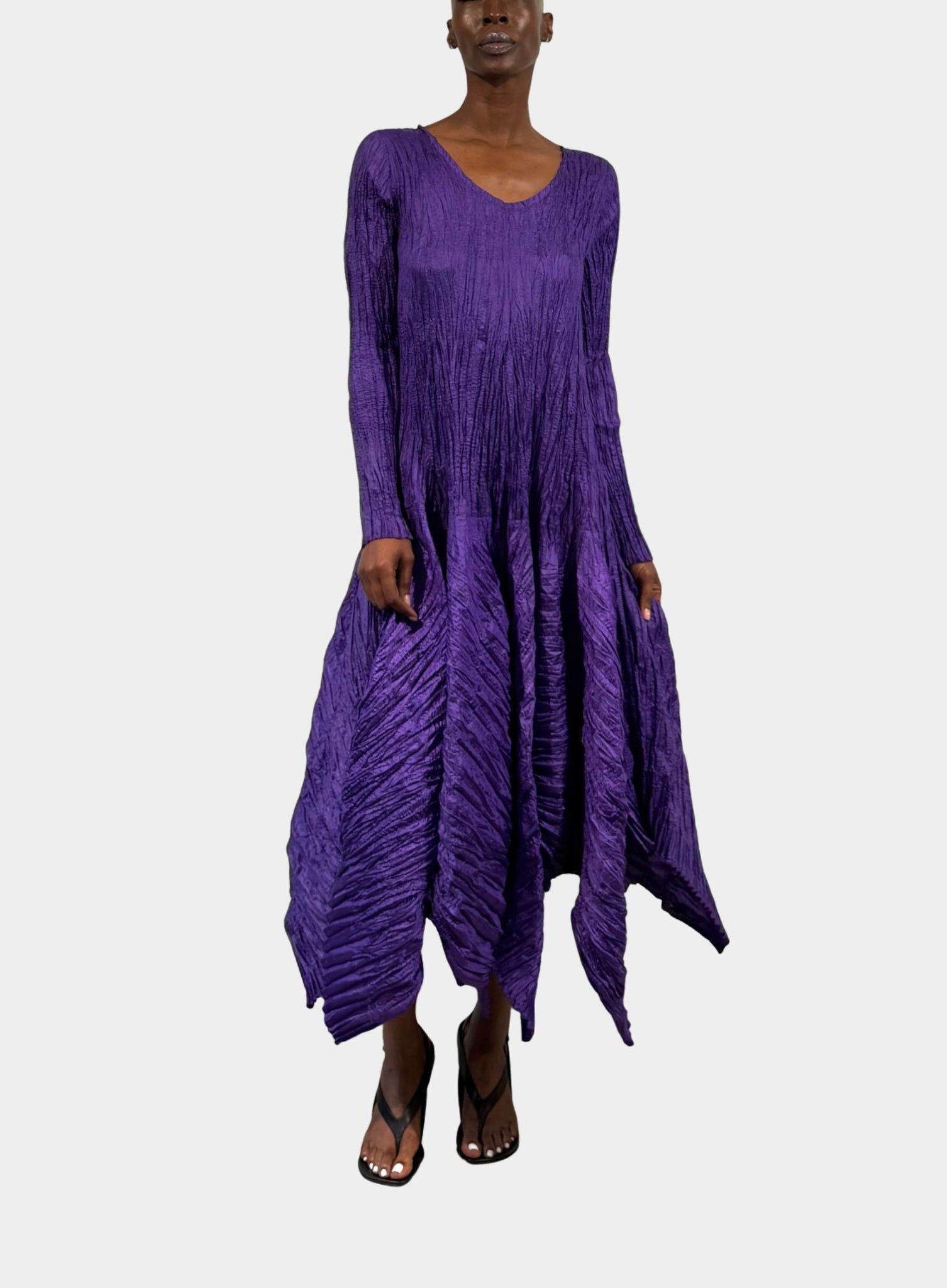 long sleeve handkerchief dress RAY HARRIS ethereal bohemian bride Item Details Sparkling Black V-Neck Short Pant Size:M