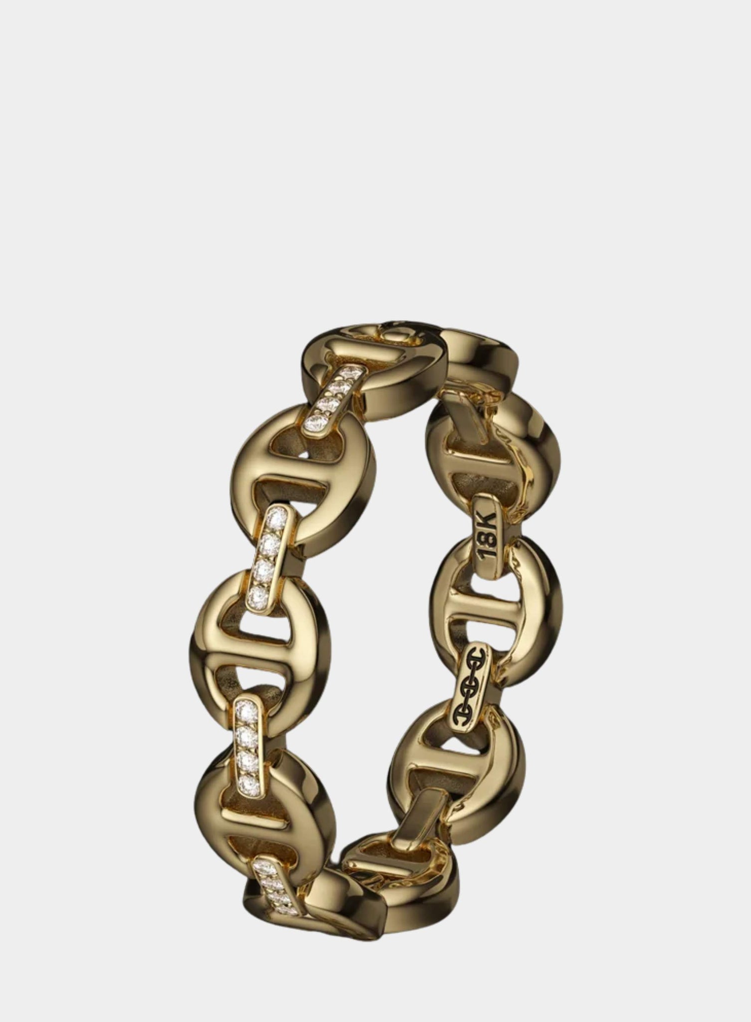 HOORSENBUHS | Micro Dame III Ring with Diamond Bridges in Yellow