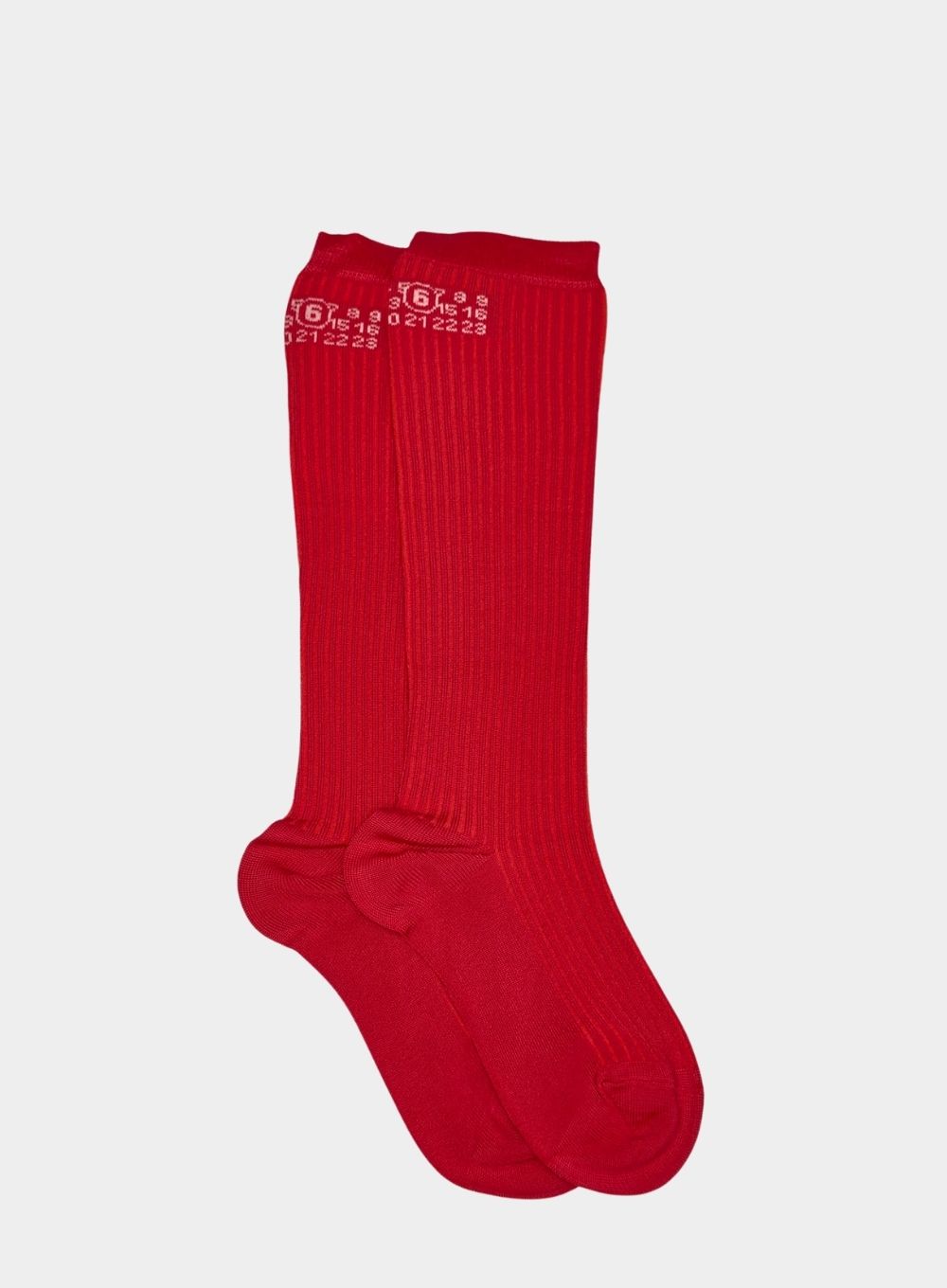MM6 MAISON MARGIELA | Red Ribbed Socks