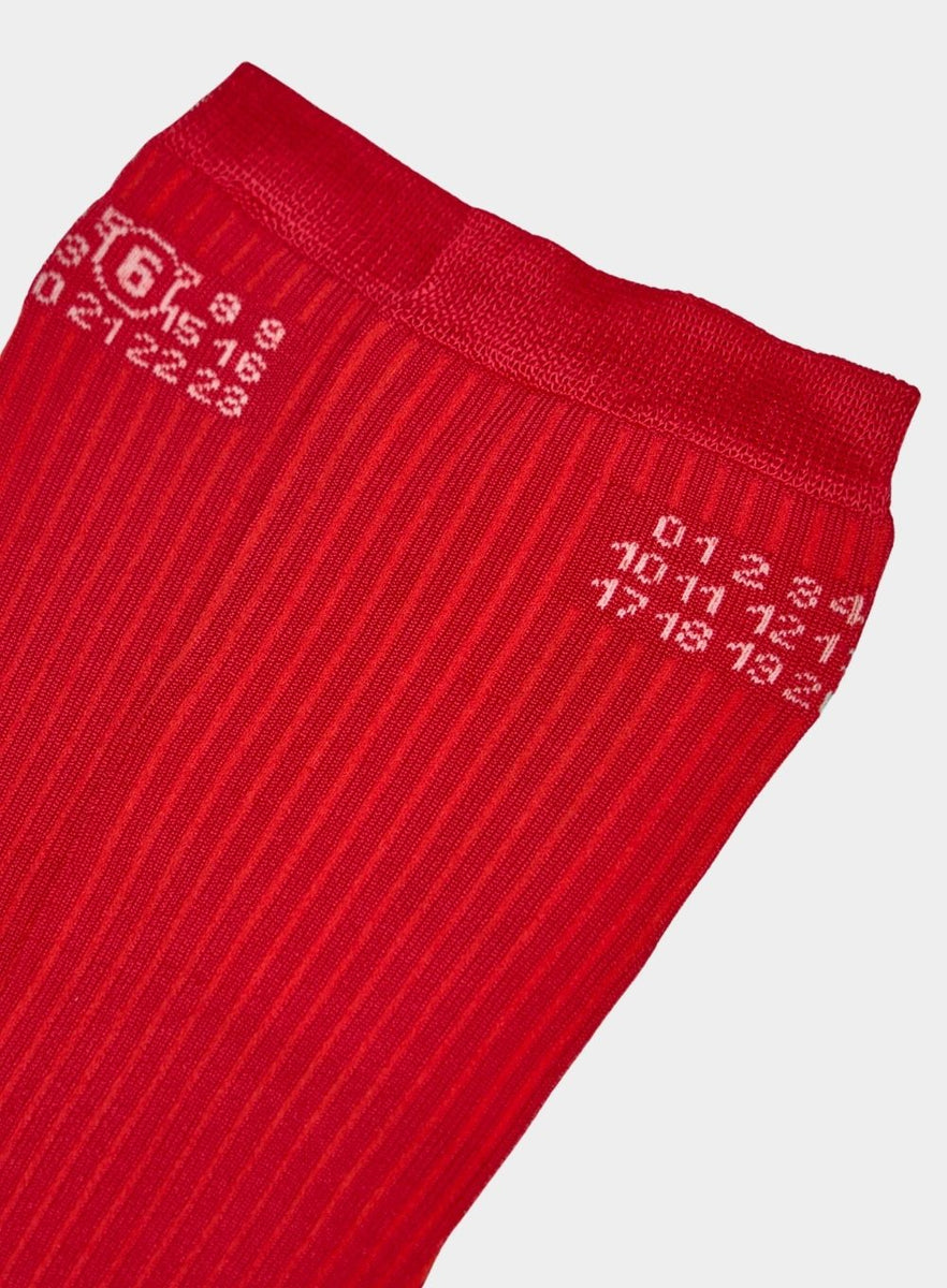 MM6 MAISON MARGIELA | Red Ribbed Socks – Joan Shepp