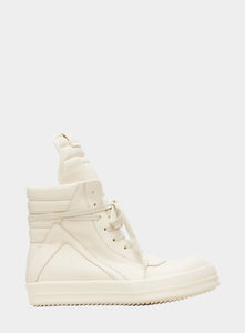 RICK OWENS | Scarpe in Pelle Geobasket Sneaker in Milk – Joan Shepp