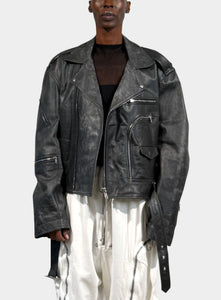 ジャケット・アウター RICK OWENS BAUHAUS JACKET&CARGO SIZE48 RICK OWENS | Cropped Jumbo Bauhaus Stooges Leather Jacket – Joan Shepp