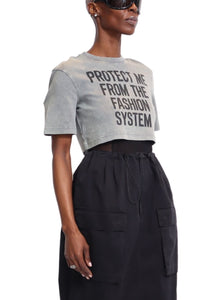 MOSCHINO | Fashion System Cropped Tee
