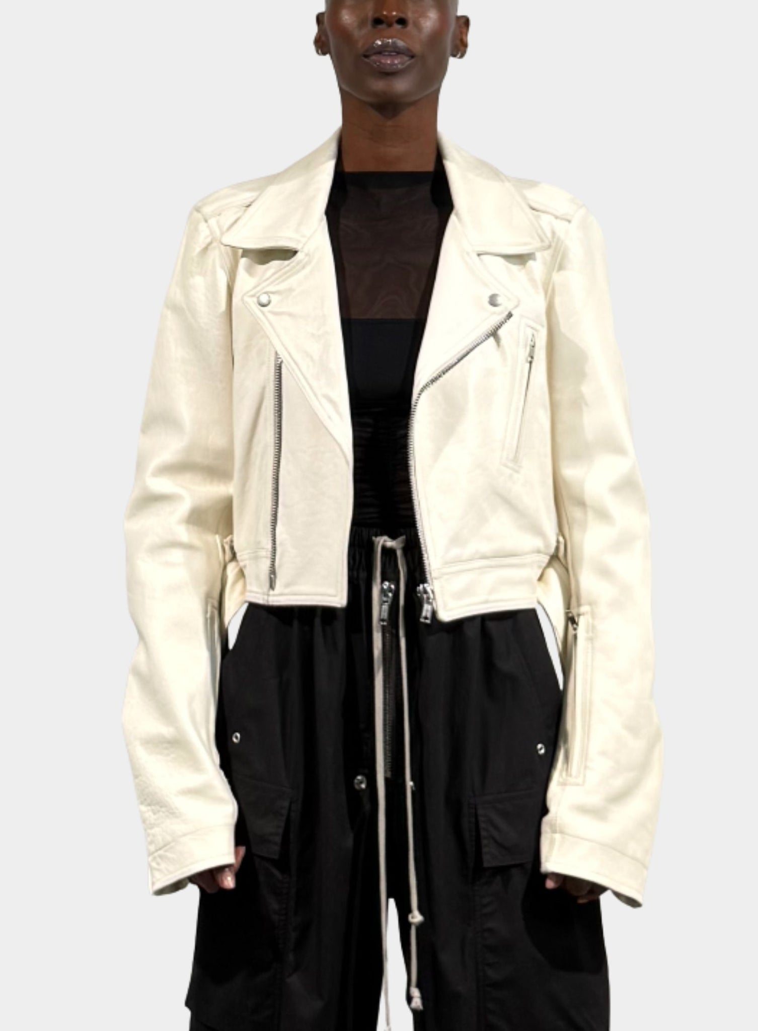 RICK OWENS | Cropped Luke Stooges Leather Jacket – Joan Shepp