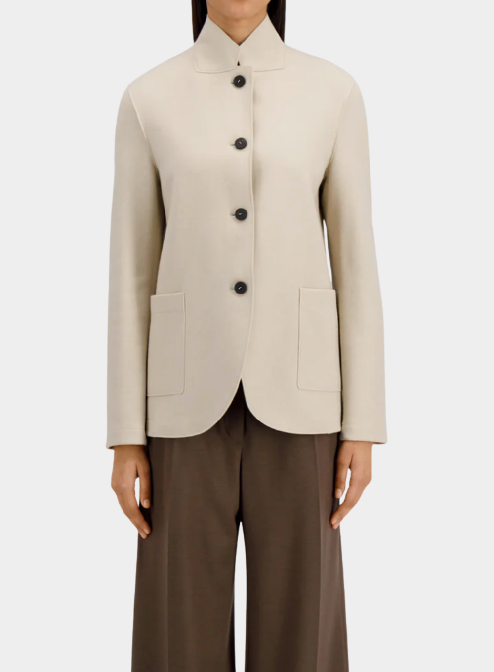 HARRIS WHARF | Cashmere-Blend High Collar Blazer