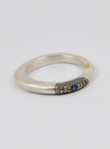 ROSA MARIA | Sapho Ring with Sapphire and Cognac Diamonds – Joan Shepp