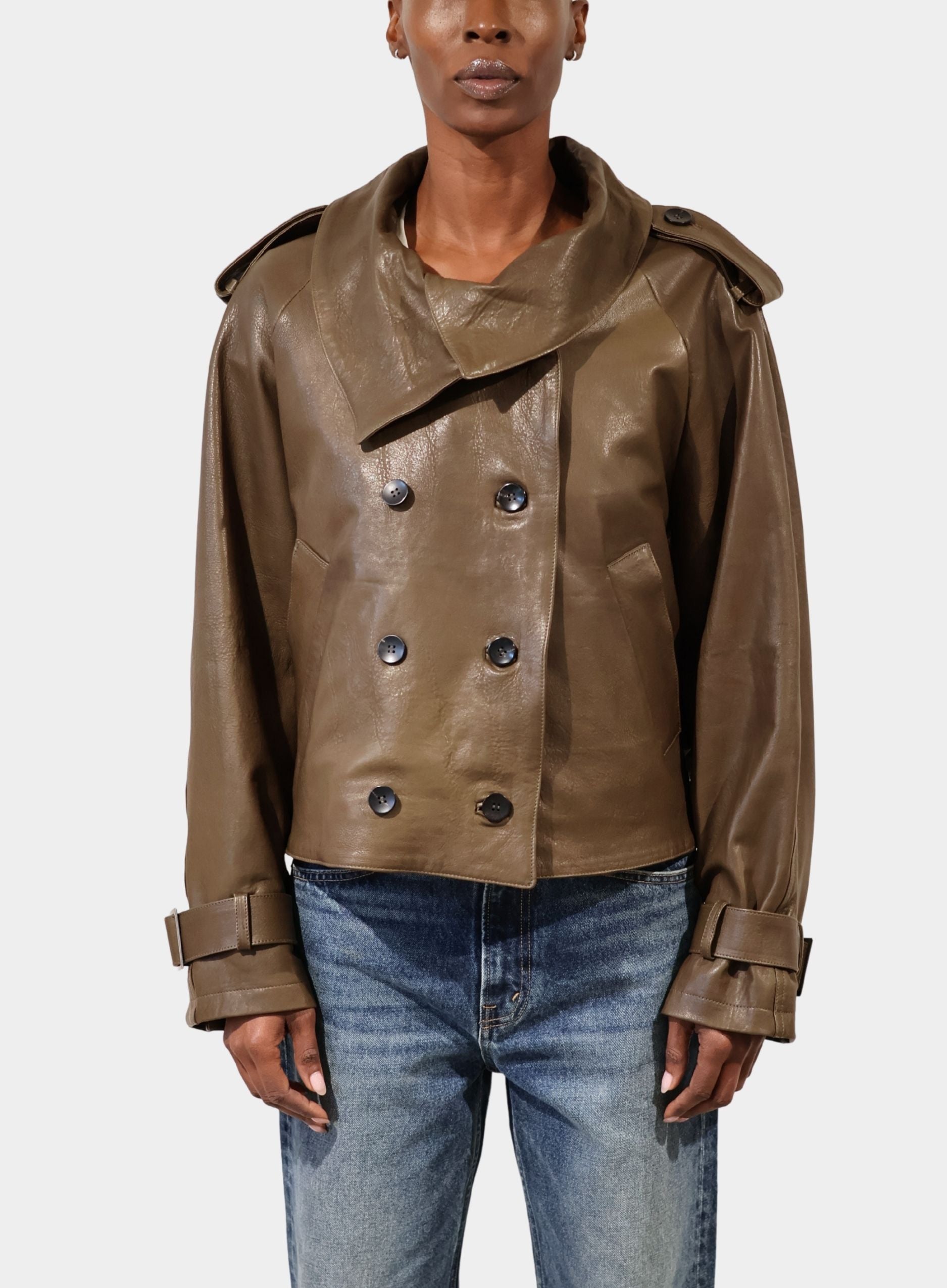 極美品　giorgio brato leather jkt julius ccp GIORGIO BRATO | Double-Breasted Leather Jacket – Joan Shepp