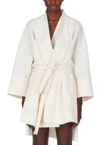 ISABEL BENENATO | Kimono Jacket With Knit Back