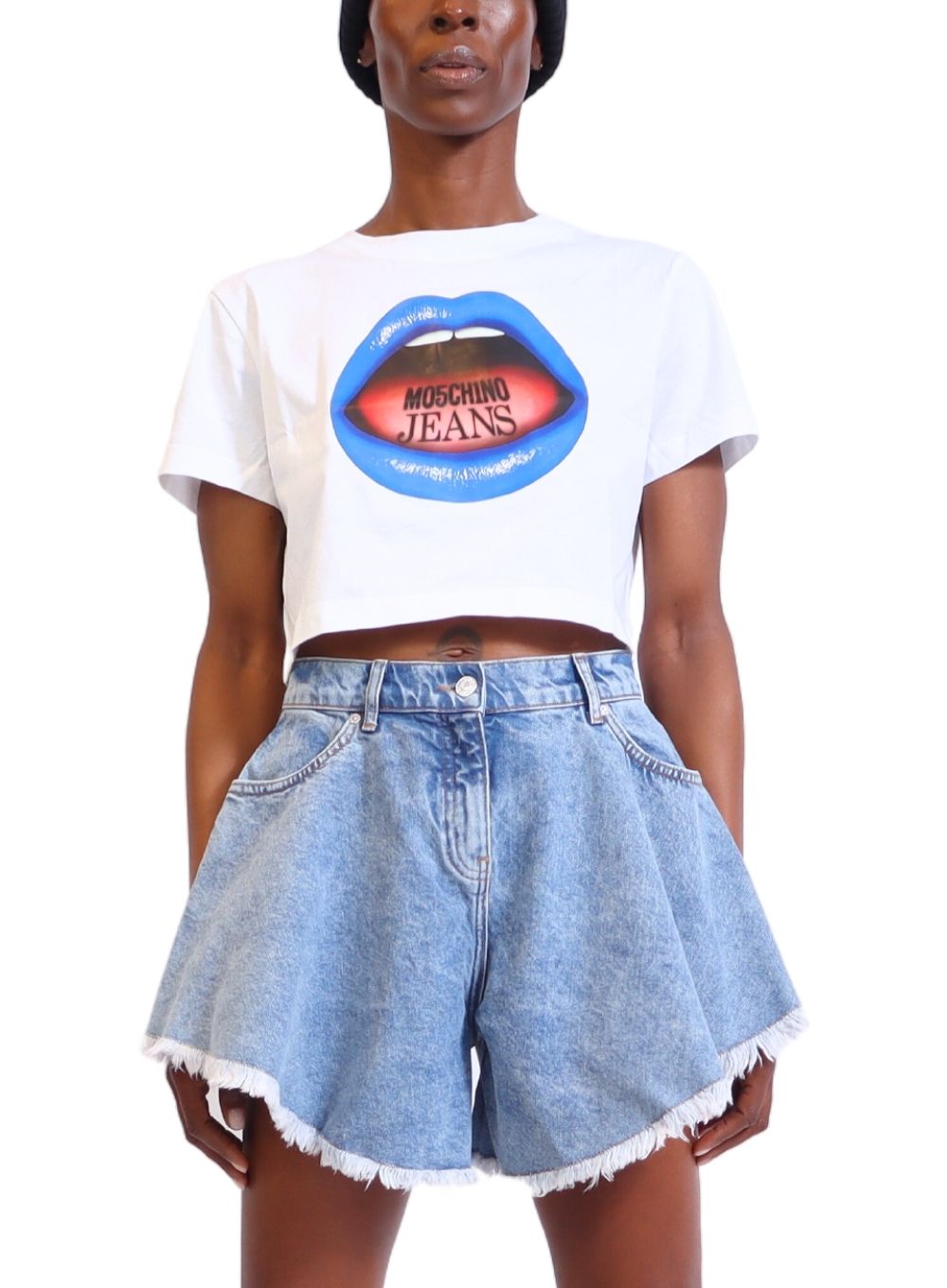 MOSCHINO JEANS | Cropped Graphic Tee