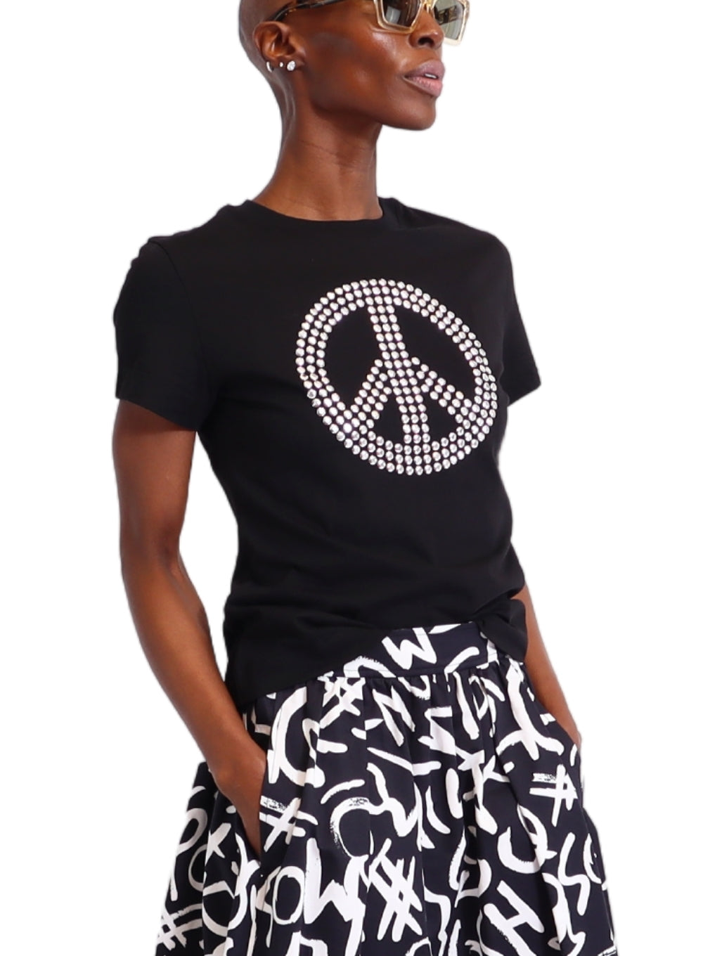 MOSCHINO JEANS | Studded Peace Tee