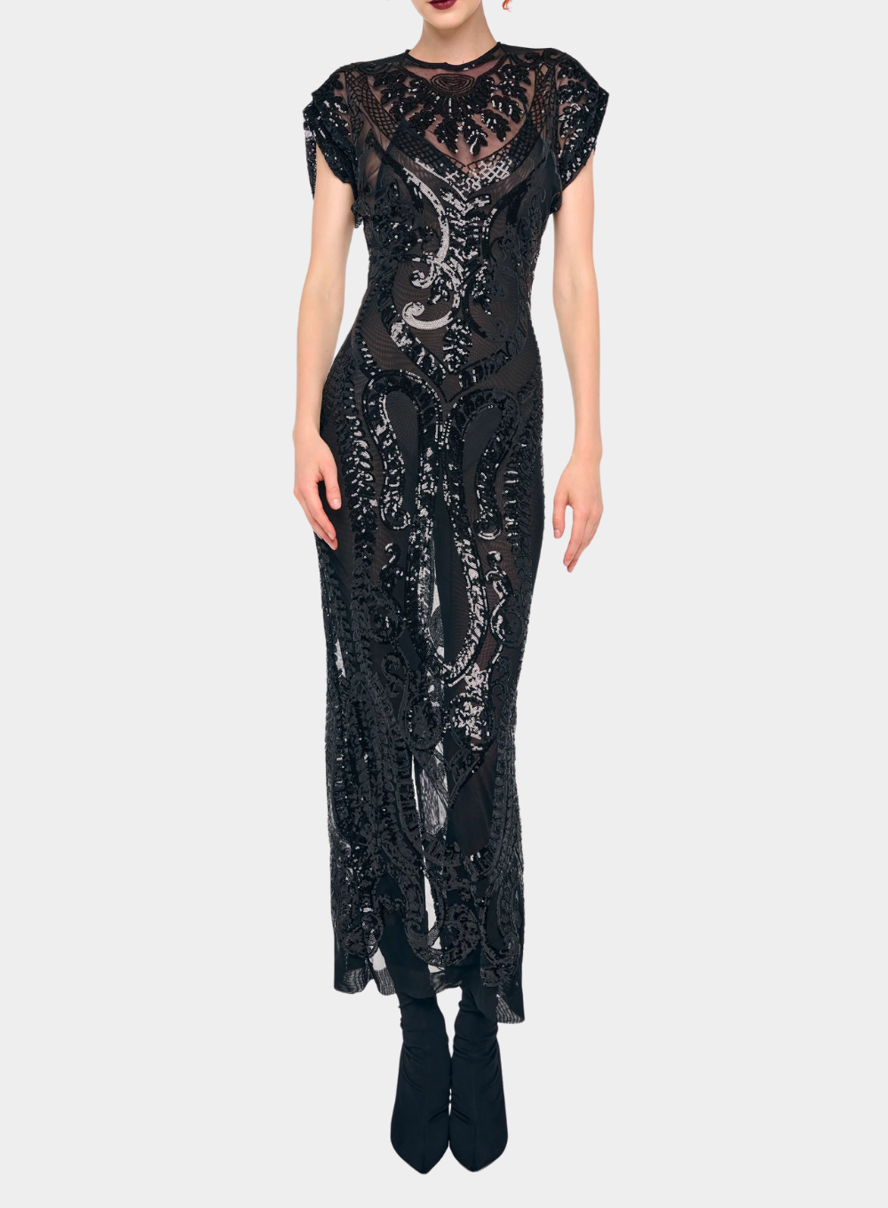 NORMA KAMALI | Cap Sleeve Long Dress