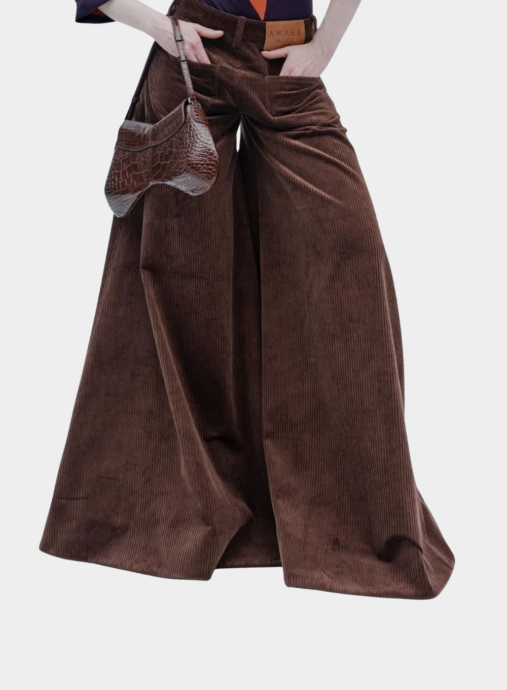 A.W.A.K.E. MODE | Cord Wide Leg Jean Pant