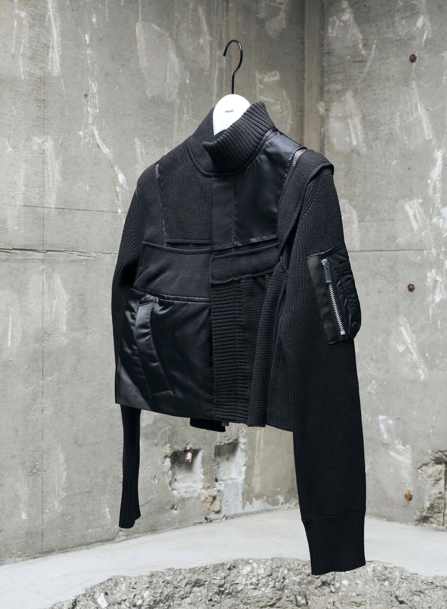 sacai サカイ 22ss Nylon Twill Mix Jacket Sacai - Nylon Twill Mix Blouson Jacket | HBX