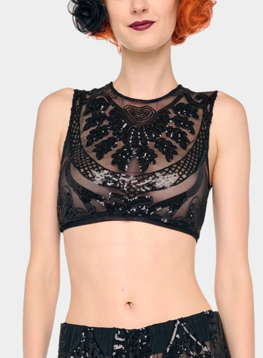 NORMA KAMALI | SLEEVELESS SLIM FIT CROPPED TOP