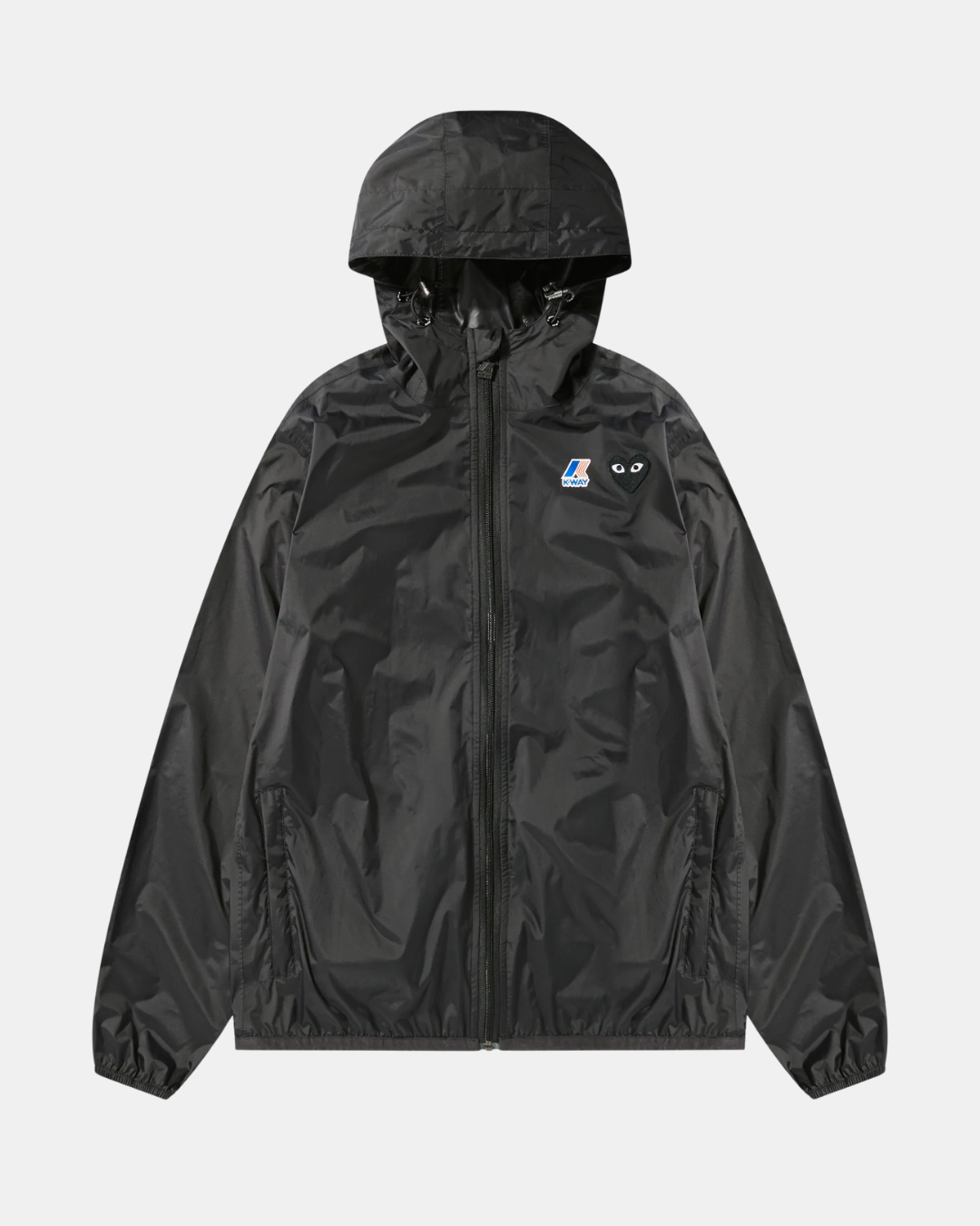 COMME DES GARCONS PLAY | K-Way Full Zip Jacket Black Emblem