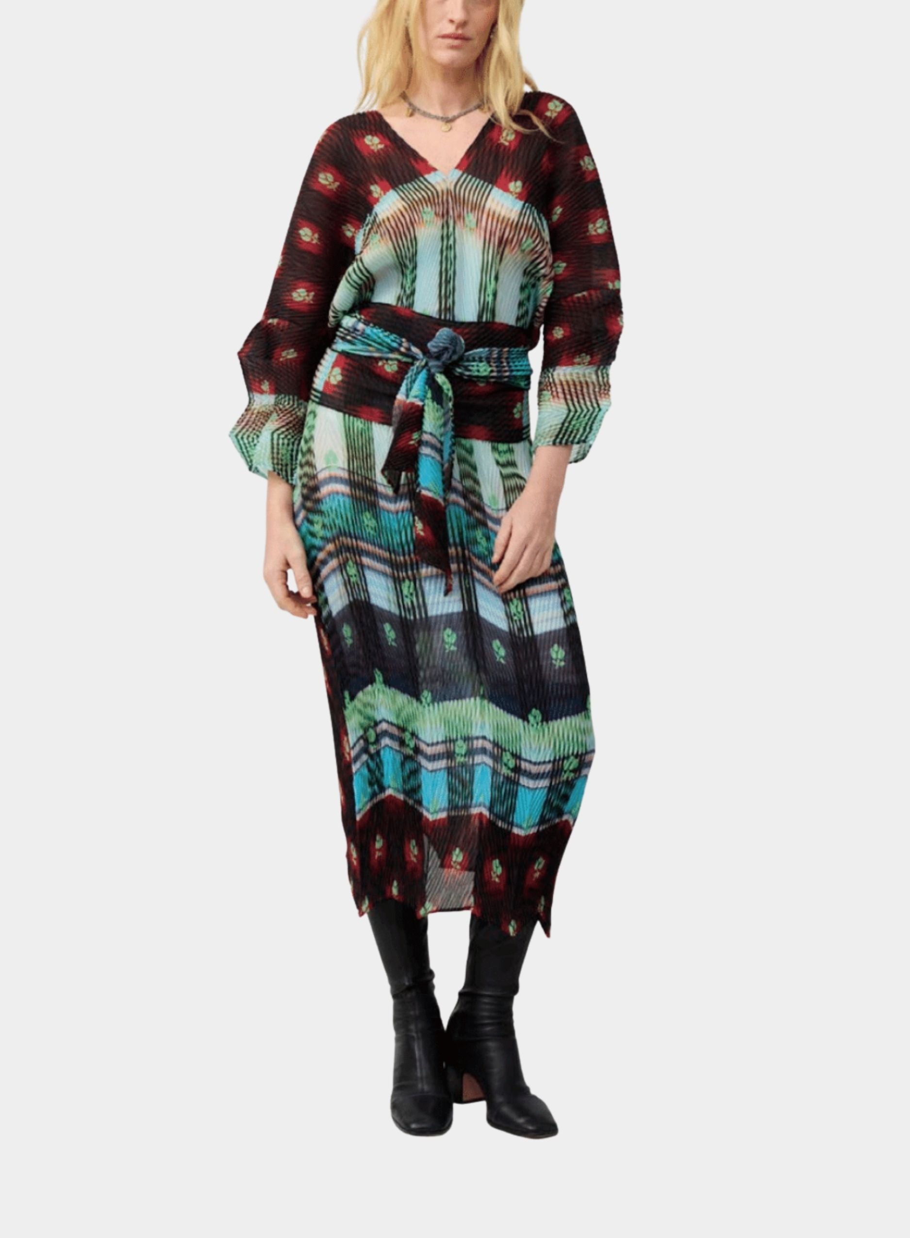 JULIA HEUER | Sue Handpleated Kaftan in Light Helge – Joan Shepp