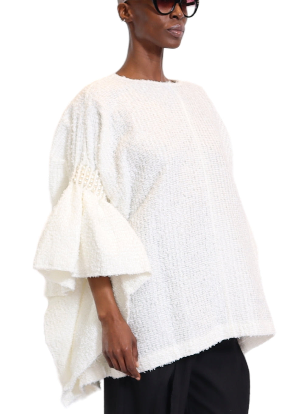 JUNYA WATANABE | Pearl Embellished Tweed Blouse