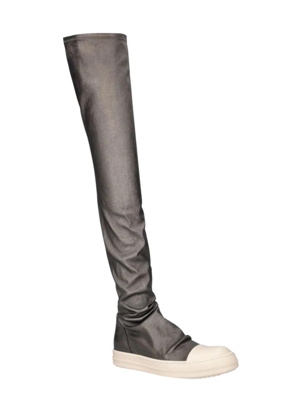 RICK OWENS | Thigh High Stretch Leather Boot