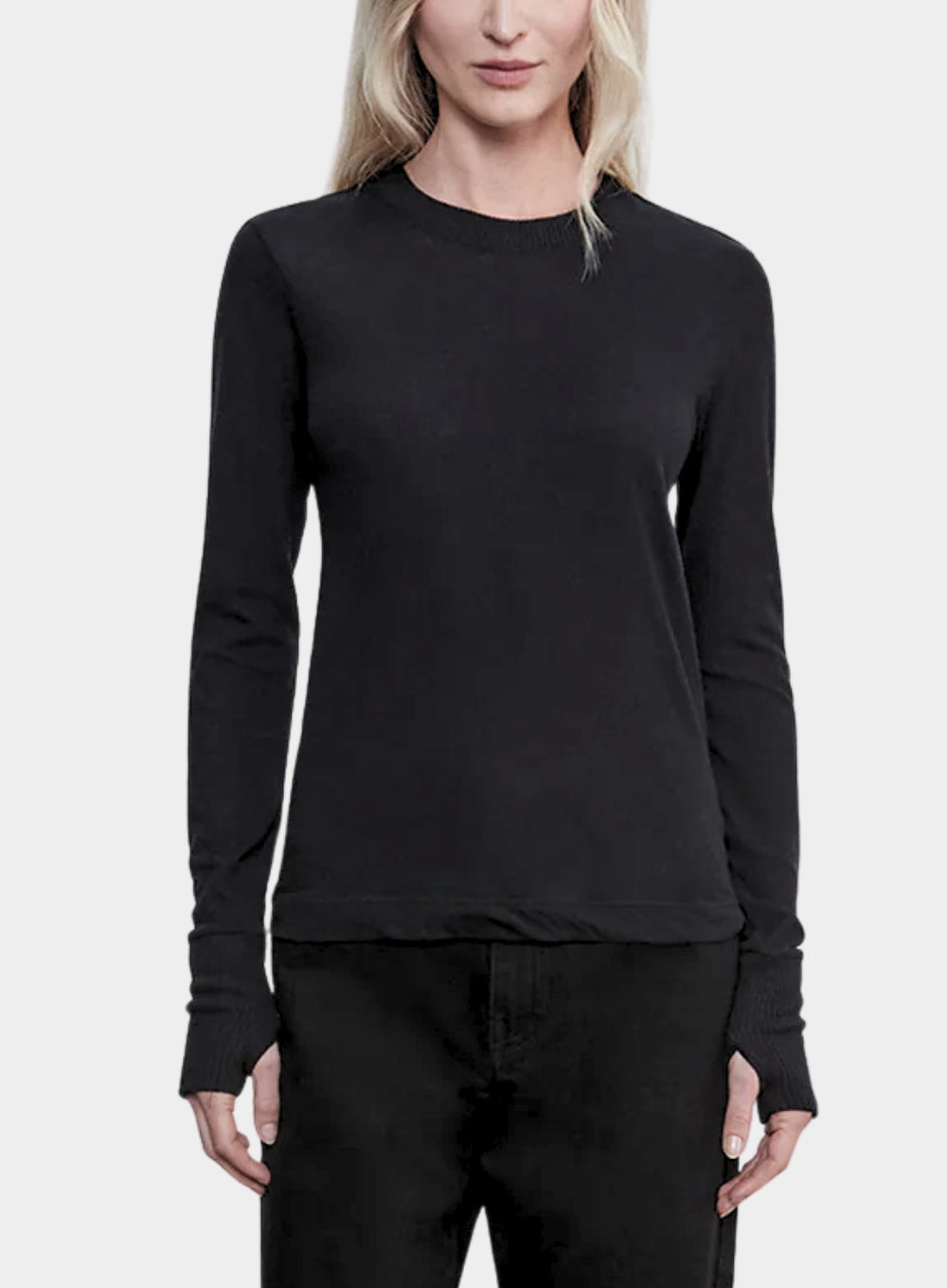 ENZA COSTA | Cashmere Easy Cuffed Crew Neck