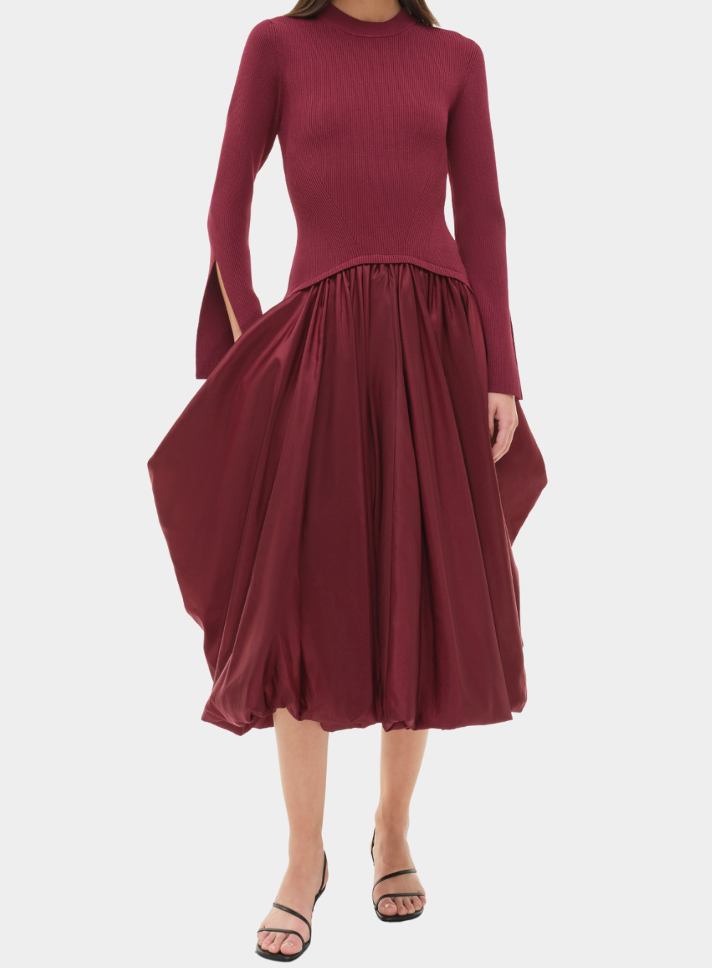 SIMKHAI | Kenlie Mock Neck Midi Dress SIMKHAI | Kenlie Mock Neck Midi Dress
