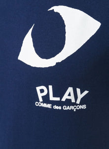 COMME DES GARÇONS PLAY | Men's Navy Logo T-Shirt