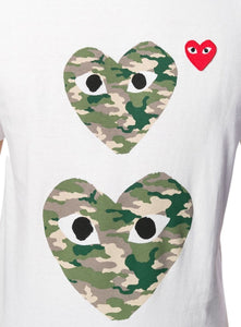 COMME DES GARÇONS PLAY | Men's Camouflage Logo T-Shirt