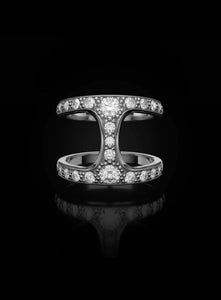 HOORSENBUHS | Brute Phantom Ring with White Diamonds in Sterling Silver